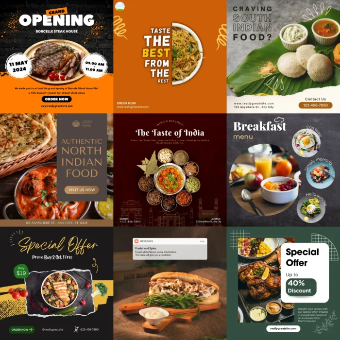 100+ Ready Made Templates For Food & Restaurents - Image 4