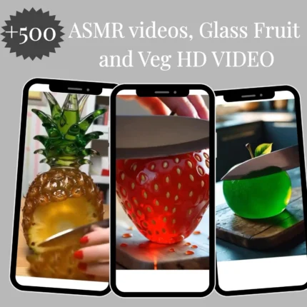 AI Glass Cutting Reels: ASMR Video Bundle for TikTok, Reels, Shorts (PLR, 600+ Videos)