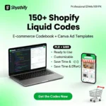 Shopify Liquid Code Snippets: E-commerce Codebook with Canva Ad Templates